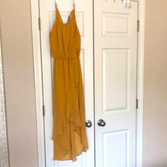 Flowy Yellow Hi-Low Dress - Picture 2 of 4